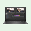 Dell Precision 7550 15.6" / Core i7-10750H / Quadro T1000 4GB, melnā krāsā